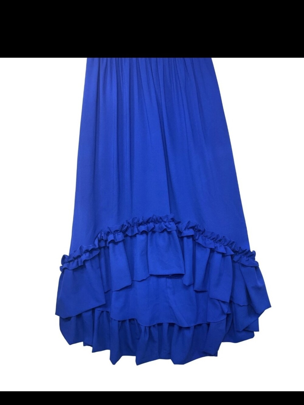 Blue Ruffled High-Low Dress - Picture 2 of 4